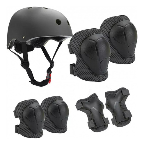 V Juego De Casco Protector, Rodilleras Y Coderas De 7