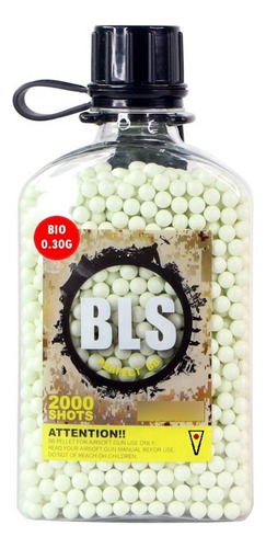 Balines 6mm Airsoft Bbs 0.30g Bls Tracer Green Pote 2000r