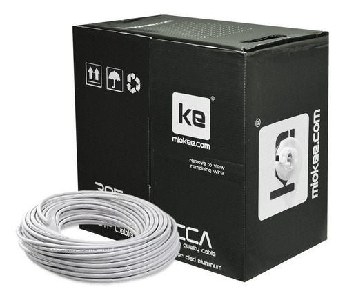 Imagen 1 de 6 de Cable De Red Utp Cat. 5e Interior Miokee, Carrete 305 Mts.