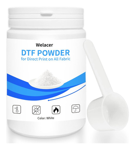 Polvo Dtf Sublimación Algodón 550g / 1.21lbs, Polvo A...