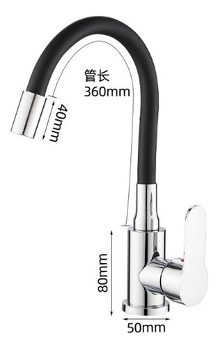Grifo De Cocina Gourmet Para Encimera, Fregadero Flexible, 1
