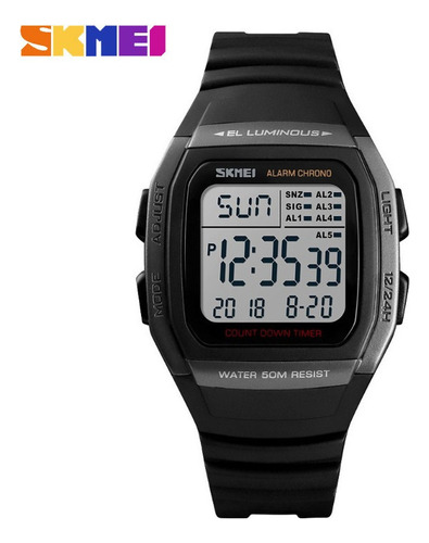 Reloj Electrónico Impermeable Led Digital Skmei