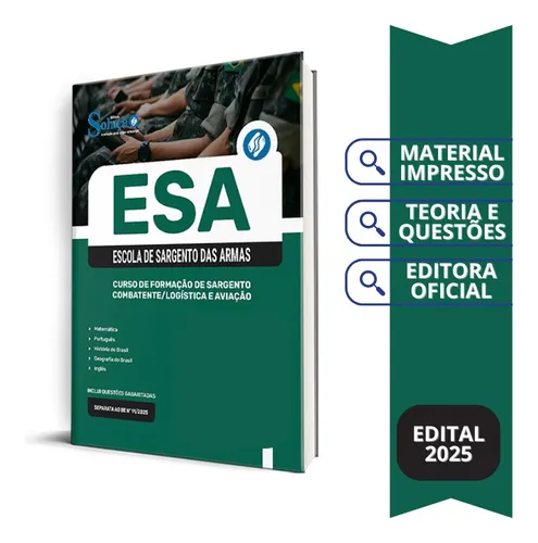 comprar Apostila Esa - Curso De Formação De Sargento - Combatenteu002Flogística E Aviação