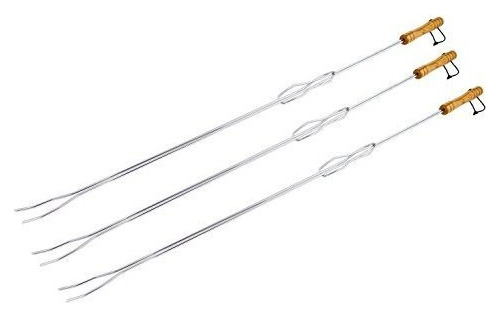 Black Duck Brand Set Of 3 Extendable Bbq Forks! Extends 