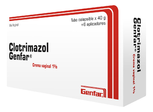 Clotrimazol Crema Vaginal 1% Genfar Caja Con Tubo Con 40 G +