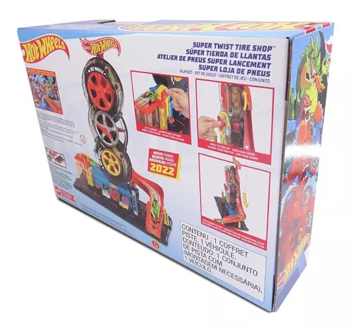 Playset Pista Hot Wheels Super Loja de Pneus - Mattel - Kidverte