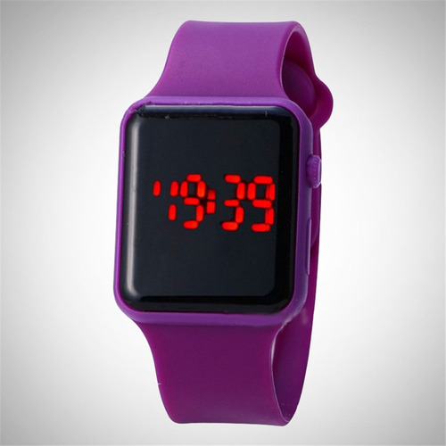 V5 Marca Unisex Borracha Led Data Sports Pulseira Digital Pu