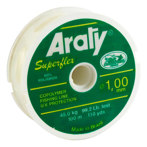 Nylon Natural Araty Superflex 100mts 1.00 Mm Araty B 1.00