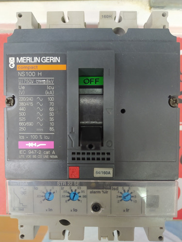 Breaker Merlin Gerin Ns100h 64-160 Amp