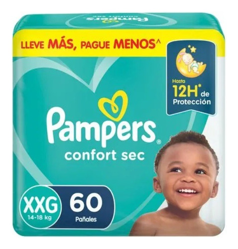 Pañal Pampers Confort Sec Xxg 60 Unidades