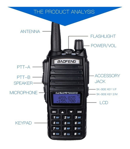 Radio Baofeng Uv-82 Dual Band Uhf 400/520 Vhf 134/176 5watt