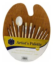 Comprar Paleta Oleo Pintor Con 12 Pinceles Óleo Multicolor
