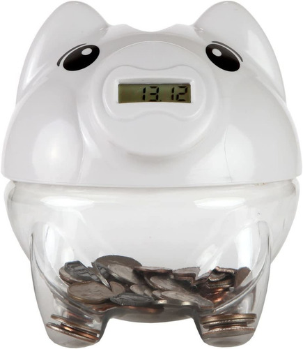Lily's Home Sw448 Digital Piggy Coin Counting Bank, 5 1/2 X