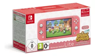 Nintendo Switch Lite 32GB Animal Crossing: New Horizons Pack color coral