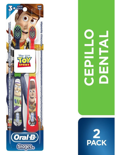 Pack 2 Cepillos De Dientes Para Niños Oral-b Stages Toy Story Con Cerdas Redondeadas Ultra Suaves