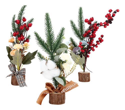 Escritorio Con Diseño Realista De Mini Árbol De Navidad