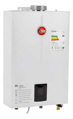 Aquecedor A Gas Rheem 30 Litros - Exaustão Forçada - Glp