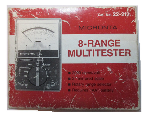 Micronta Multímetro 8 Rango 22-212 Análogo Analógico Vintage (Usado)