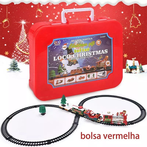 Juguete De Tren Eléctrico Árbol De Navidad Con Sonido Y Luz