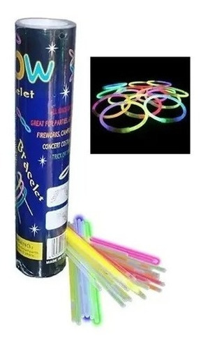50 Pulseras Luminosas Fluorescentes Neón Fiesta Eventos