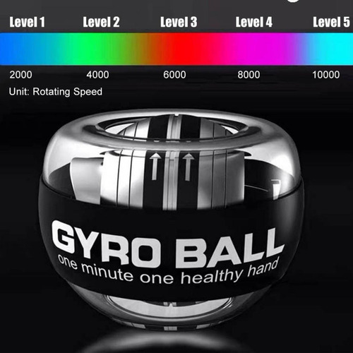 Gyro Ball Powerball Wristball C/ Led Fortalece Musculo Punho