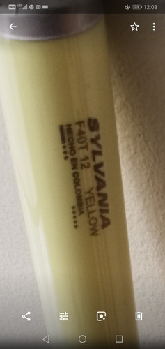 Fluorescente Lineal Amarillo 40w T12 (grueso) Sylvania