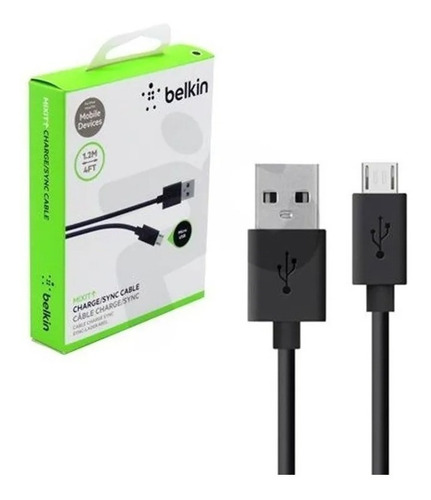 Imagen 4 de 4 de Cable Belkin Usb A Micro-usb Antienredos 1.2m Original