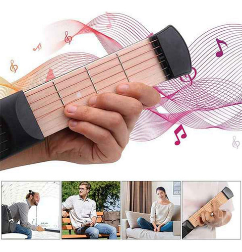 Six-fret Portable Guitar Practice Device Finger Chord Conver