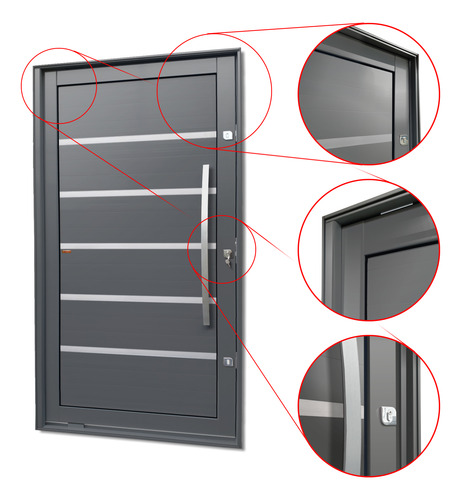 Porta Pivotante Premium C/pux.dir.elite Cnz 216x130 Brimak