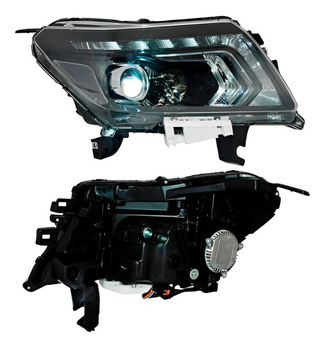 Faro Delantero Nissan Np300 2016-2020 Lujo Negro Derecha