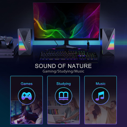 Altavoces De Computadora, Altavoces De Escritorio Rgb Dinámi