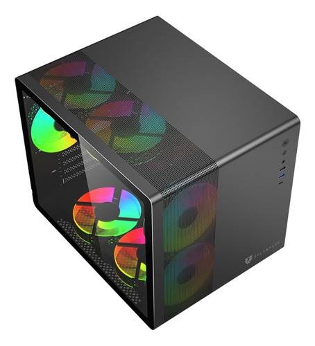 Gabinete Balam Rush Tank Mini Gi930,m-atx,cristal Temp,malla