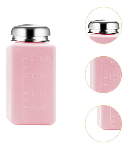 Botella Del Dispensador De Bomba Vacía Vacía De Pink 200ml