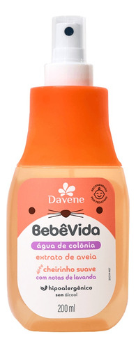 8un Agua De Colonia Bebe Vida Extrato De Aveia 200ml Davene
