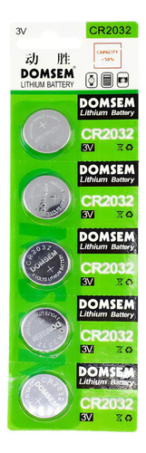 50 Pilas Baterias Domsem Cr2032 Tamaño Botón 3 V Larga Duración Strong