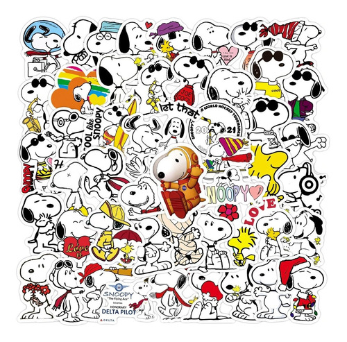  50 Stickers Impermeables Snoopy 2, Peanuts