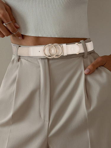 Juego De 2 Cinturones Para Mujer Elasticos Con Hebilla Dorada Cinto Dama Ajustable Moda Para Vestido Pantalones