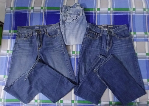 Blue Jeans Para Niño, Talla 12 Y 14 Como Nuevos, Old Navy