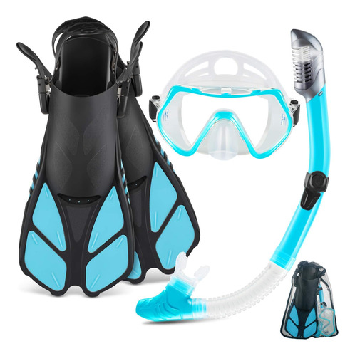 Zeeporte Mask Fin Snorkel Set With Adult Snorkeling