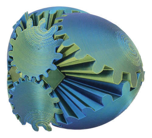 La Bola De Engranaje Impresa En 3d De Blue Gearsphere Alivia