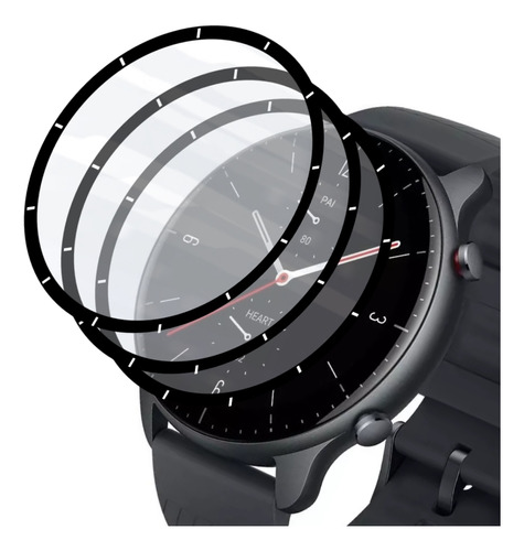 Kit 3 Películas Nano Gel 3d Para Smartwatch Amazfit Gtr 2