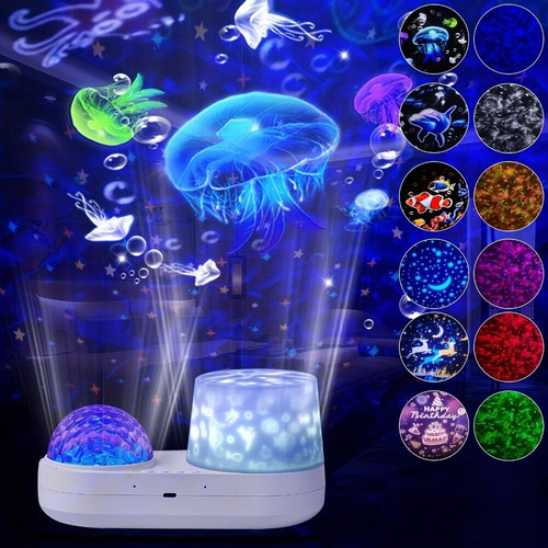 Luz Nocturna Led Ocean Wave Con Rotación De 360°