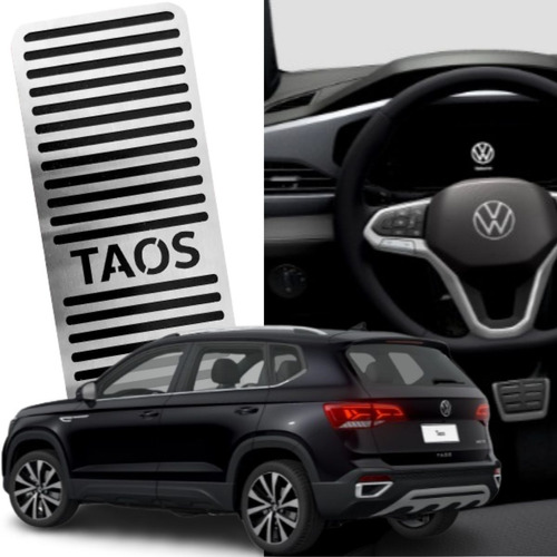 Descanso Pé Aço Inox Escovado Volkswagen Taos 250 Tsi 2022