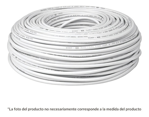 Cable Cobre Thhw-ls 10 Awg Blanco Rollo 100 Mt 46055 Volteck