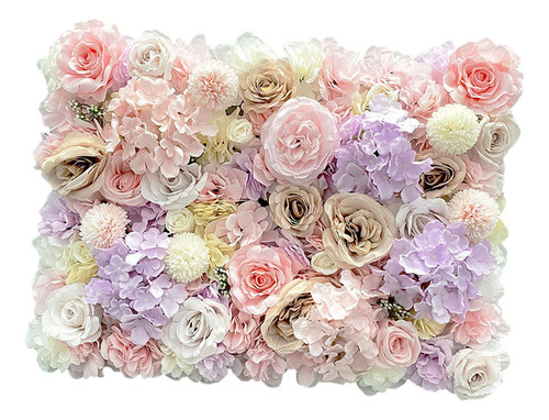 Panel De Pared Con Flores Artificiales En Tonos Estilo A