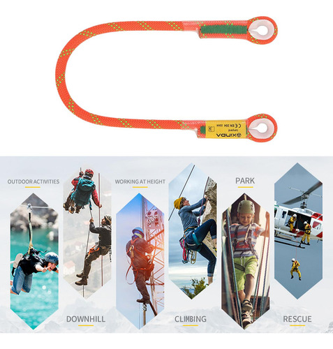 F1 Cuerda De Cuerda Prusik De Escalada De 22kn Naranja 60cm