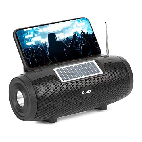 Altavoz Solar Portatil Para Exterior Luz Linterna Pc