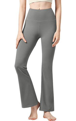 Pantalones Acampanados Talle Alto Desnudos Moda Yoga Fit [u]