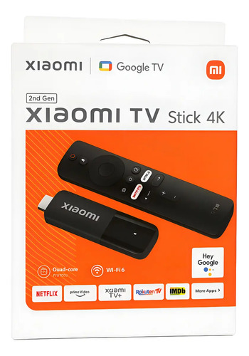 Xiaomi Tv Stick 4k - 2a Geração | Google Tv | Controle Por Cor Branco Tipo De Controle Remoto De Voz