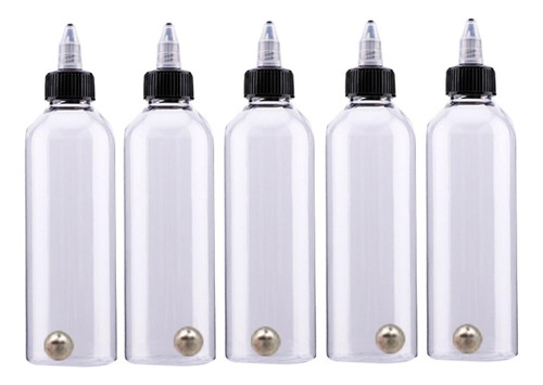 Botellas De Plástico Vacías Transparentes De 5 Piezas Con